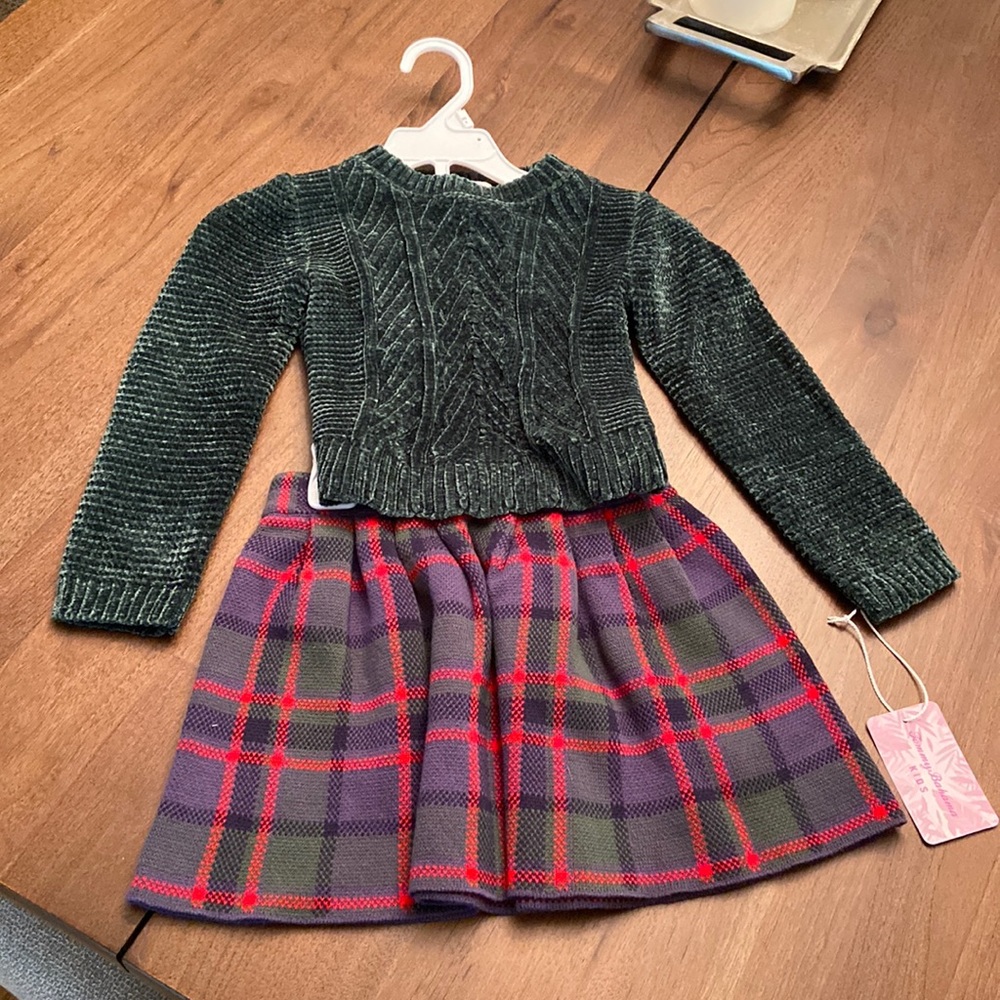 Nwt Tommy bahama plaid sweater set